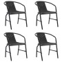 Sillas de jardín 4 unidades ratán plástico y acero 110 kg de vidaXL, Sillas de jardín - Ref: Foro24-3107703, Precio: 207,09 €...