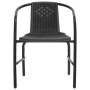 Sillas de jardín 4 unidades ratán plástico y acero 110 kg de vidaXL, Sillas de jardín - Ref: Foro24-3107703, Precio: 207,09 €...