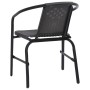 Sillas de jardín 4 unidades ratán plástico y acero 110 kg de vidaXL, Sillas de jardín - Ref: Foro24-3107703, Precio: 207,09 €...