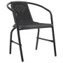 Sillas de jardín 8 unidades ratán plástico y acero 110 kg de vidaXL, Sillas de jardín - Ref: Foro24-3107705, Precio: 481,48 €...