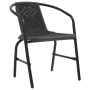 Sillas de jardín 8 unidades ratán plástico y acero 110 kg de vidaXL, Sillas de jardín - Ref: Foro24-3107705, Precio: 429,32 €...