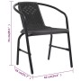 Sillas de jardín 8 unidades ratán plástico y acero 110 kg de vidaXL, Sillas de jardín - Ref: Foro24-3107705, Precio: 429,32 €...