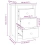 Mesitas de noche 2 uds madera de pino marrón miel 40x35x61,5 cm de vidaXL, Mesitas de noche - Ref: Foro24-813706, Precio: 117...