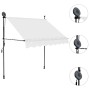 Toldo manual retráctil con LED crema 100 cm en Toldos | Comprar online en Foru.es