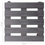 Soportes con ruedas para plantas 4 uds gris WPC 30x30x7,5 cm de vidaXL, Soportes para macetas - Ref: Foro24-3143926, Precio: ...