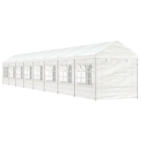 Cenador con techo polietileno blanco 17,84x2,28x2,69 m de vidaXL, Carpas y cenadores - Ref: Foro24-3155484, Precio: 711,48 €,...