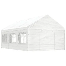 Cenador con techo polietileno blanco 6,69x4,08x3,22 m de vidaXL, Carpas y cenadores - Ref: Foro24-3155487, Precio: 439,24 €, ...
