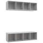 Muebles de salón de pared 2 uds madera ingeniería gris hormigón en Muebles TV | Comprar online en Foru.es