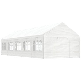 Cenador con techo polietileno blanco 11,15x4,08x3,22 m de vidaXL, Carpas y cenadores - Ref: Foro24-3155489, Precio: 713,45 €,...