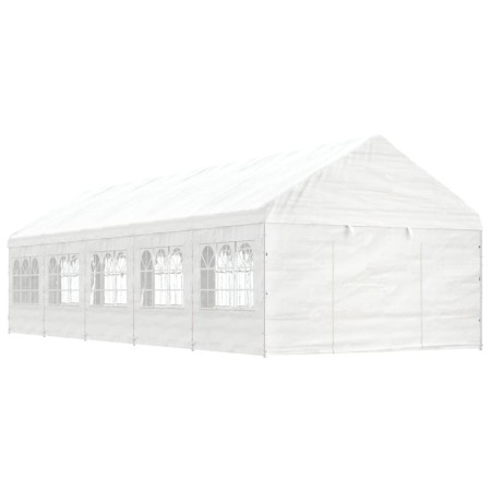 Cenador con techo polietileno blanco 11,15x4,08x3,22 m de vidaXL, Carpas y cenadores - Ref: Foro24-3155489, Precio: 713,45 €,...