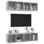 Muebles de salón de pared 2 uds madera ingeniería gris hormigón en Muebles TV | Comprar online en Foru.es