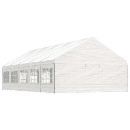 Cenador con techo polietileno blanco 11,15x5,88x3,75 m de vidaXL, Carpas y cenadores - Ref: Foro24-3155497, Precio: 778,13 €,...
