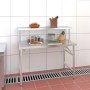 Mesa de trabajo para cocina con estante acero inox 120x60x115cm de vidaXL, Restauración - Ref: Foro24-3155991, Precio: 264,48...