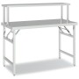 Mesa de trabajo para cocina con estante acero inox 120x60x115cm de vidaXL, Restauración - Ref: Foro24-3155991, Precio: 264,48...
