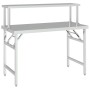 Mesa de trabajo para cocina con estante acero inox 120x60x115cm de vidaXL, Restauración - Ref: Foro24-3155991, Precio: 264,48...