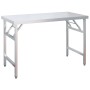 Mesa de trabajo para cocina con estante acero inox 120x60x115cm de vidaXL, Restauración - Ref: Foro24-3155991, Precio: 264,48...