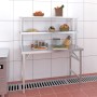 Mesa de trabajo para cocina con estante acero inox 120x60x145cm de vidaXL, Restauración - Ref: Foro24-3155992, Precio: 317,98...