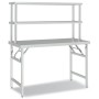 Mesa de trabajo para cocina con estante acero inox 120x60x145cm de vidaXL, Restauración - Ref: Foro24-3155992, Precio: 317,98...