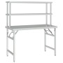Mesa de trabajo para cocina con estante acero inox 120x60x145cm de vidaXL, Restauración - Ref: Foro24-3155992, Precio: 317,98...