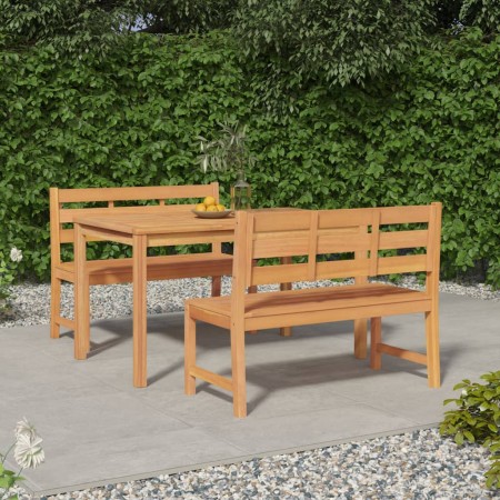 Juego de comedor para jardín 3 pzas madera maciza de teca de vidaXL, Conjuntos de jardín - Ref: Foro24-3157193, Precio: 621,5...