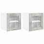 Mueble colgante Riga 2 pcs Gris Concreto 40 x 31 x 40 cm en Armarios de cocina | Comprar online en Foru.es
