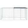 Gallinero con techo acero galvanizado antracita 203x98x90 cm de vidaXL, Jaulas y habitáculos para animales pequeños - Ref: Fo...