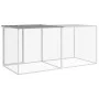 Gallinero con techo acero galvanizado gris claro 203x98x90 cm de vidaXL, Jaulas y habitáculos para animales pequeños - Ref: F...