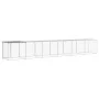 Gallinero con techo acero galvanizado gris claro 603x98x90 cm de vidaXL, Jaulas y habitáculos para animales pequeños - Ref: F...
