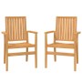 Sillas de jardín apilables 2 uds madera de teca 56,5x57,5x91 cm de vidaXL, Sillas de jardín - Ref: Foro24-364404, Precio: 292...