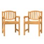 Sillas de jardín 2 unidades madera maciza de teca 58x59x88 cm de vidaXL, Sillas de jardín - Ref: Foro24-364407, Precio: 224,4...