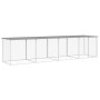 Gallinero con techo acero galvanizado gris claro 403x98x90 cm de vidaXL, Jaulas y habitáculos para animales pequeños - Ref: F...