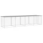 Gallinero con techo acero galvanizado gris claro 403x98x90 cm de vidaXL, Jaulas y habitáculos para animales pequeños - Ref: F...