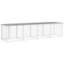 Gallinero con techo acero galvanizado gris claro 403x98x90 cm de vidaXL, Jaulas y habitáculos para animales pequeños - Ref: F...