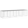 Gallinero con techo acero galvanizado gris claro 403x98x90 cm de vidaXL, Jaulas y habitáculos para animales pequeños - Ref: F...