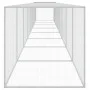 Gallinero con techo acero galvanizado gris claro 803x98x90 cm de vidaXL, Jaulas y habitáculos para animales pequeños - Ref: F...