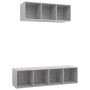 Set de muebles de salón 2 pzas madera ingeniería gris hormigón en Muebles TV | Comprar online en Foru.es