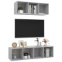 Set de muebles de salón 2 pzas madera ingeniería gris hormigón en Muebles TV | Comprar online en Foru.es