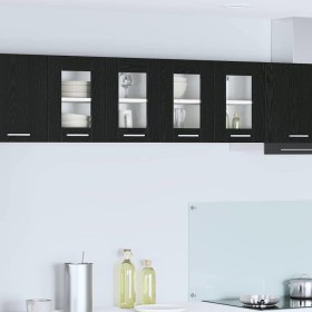 Mueble colgante Riga 2 pcs Roble Negro 60 x 31 x 40 cm en Armarios de cocina | Comprar online en Foru.es