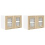 Mueble colgante Riga 2 pcs Roble Sonoma 60 x 31 x 40 cm en Armarios de cocina | Comprar online en Foru.es