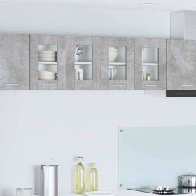 Mueble colgante con puerta Riga Gris Concreto 60 x 31 x 40 cm en Armarios de cocina | Comprar online en Foru.es