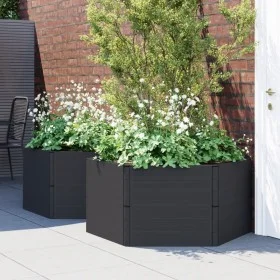 Jardineras 2 uds PP gris antracita de vidaXL, Maceteros y jardineras - Ref: Foro24-3189184, Precio: 179,76 €, Descuento: %