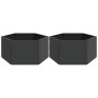 Jardineras 2 uds PP gris antracita de vidaXL, Maceteros y jardineras - Ref: Foro24-3189184, Precio: 182,92 €, Descuento: %