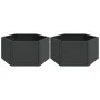 Jardineras 2 uds PP gris antracita de vidaXL, Maceteros y jardineras - Ref: Foro24-3189184, Precio: 179,76 €, Descuento: %