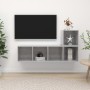 Set de muebles de salón 2 pzas madera ingeniería gris hormigón en Muebles TV | Comprar online en Foru.es