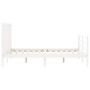 Estructura de cama con cabecero madera maciza blanco 140x200 cm de vidaXL, Camas y somieres - Ref: Foro24-3193792, Precio: 13...