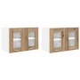 Mueble colgante Riga 2 pcs Roble artesanal 60 x 31 x 40 cm en Armarios de cocina | Comprar online en Foru.es