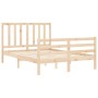 Estructura de cama con cabecero madera maciza 120x200 cm de vidaXL, Camas y somieres - Ref: Foro24-3193851, Precio: 111,13 €,...