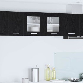 Mueble colgante con puerta Riga Roble Negro y 80 x 31 x 40 cm en Armarios de cocina | Comprar online en Foru.es