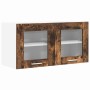 Mueble colgante con puerta Riga Roble Ahumado y 80 x 31 x 40 cm en Armarios de cocina | Comprar online en Foru.es