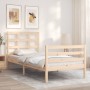 Estructura de cama con cabecero madera maciza 90x200 cm de vidaXL, Camas y somieres - Ref: Foro24-3193971, Precio: 89,73 €, D...